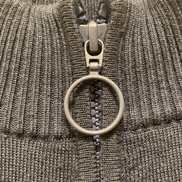 Tory Burch Sport Performance Cashmere Ruffle Half-Zip Sweater - Navy XL * read - Picture 8 of 15